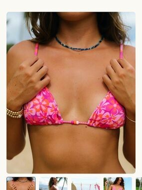 Honey Swim // Malibu Ribbed Triangle Top (Med) & Full Coverage Bottom (Large)